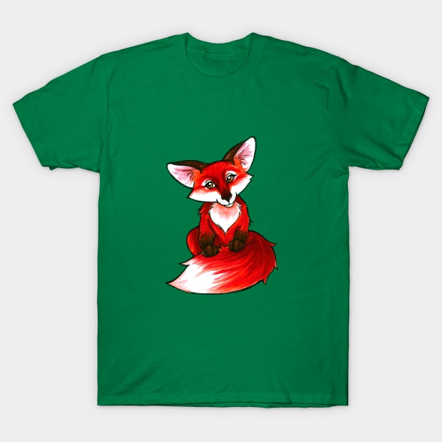 Cute Fox T-Shirt by ruthimagination